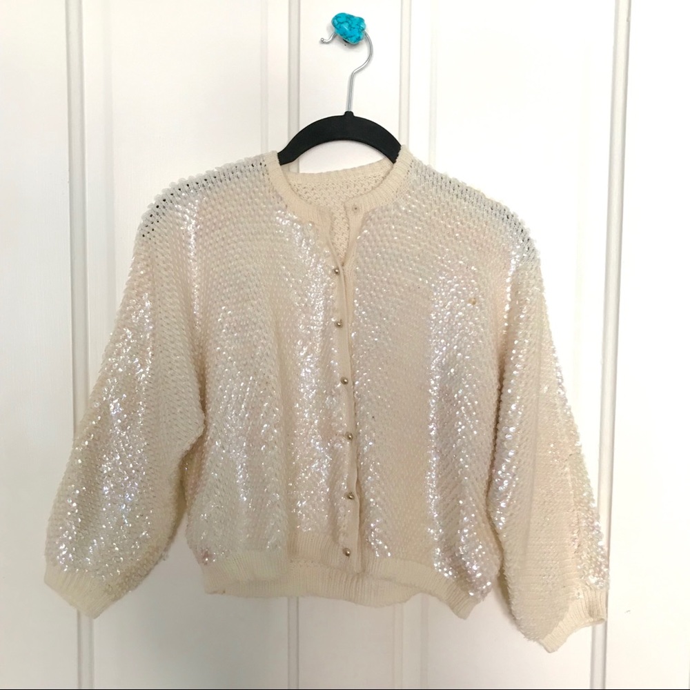 Vintage Sequin Cardigan